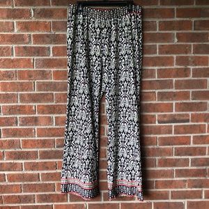 Kim Rogers Wide Leg Soft Paisley Print Pants - 1X